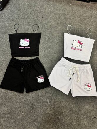 ست تاپ و شورتک hello kitty